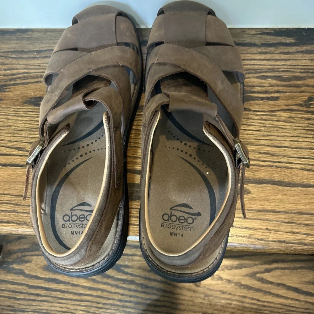 Abeo Sandals Men's 14 Brandon Neutral Arch Support Fisherman Plantar Fasciitis